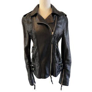 Roberto Cavalli Black Moto Leather Jacket